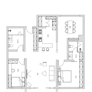 现代简约原木风，打造温馨时尚二居室